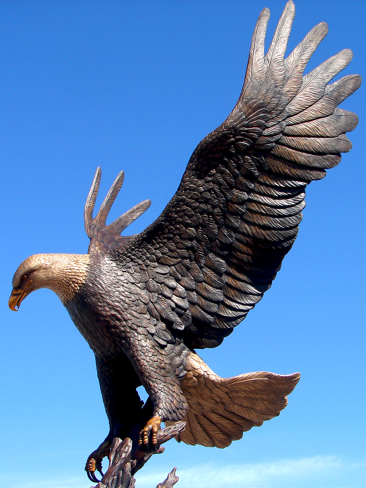 Monumental Bronze Eagle Sculptures