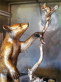 Bronze Bear Sculptures